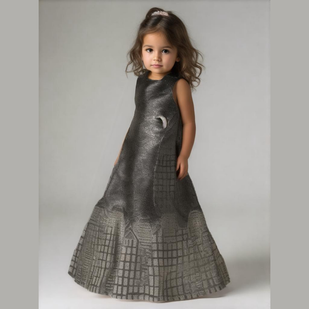 Little Attitudes by Debra Green Hand-Beaded Sequin A-Line Dress, Pageant SZ 7 - Picture 1 of 16